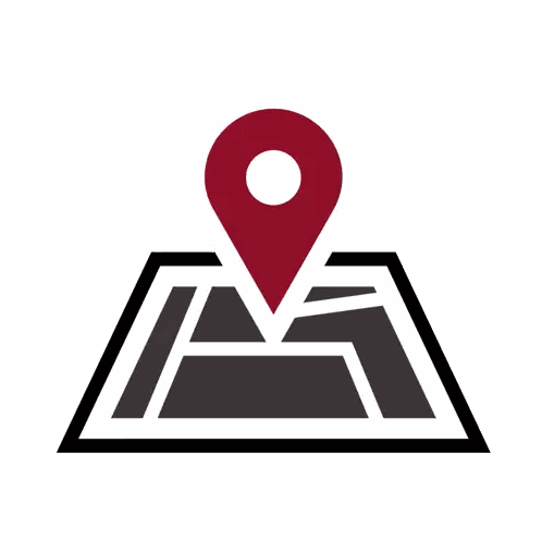 Map Icon With Red Location Pin