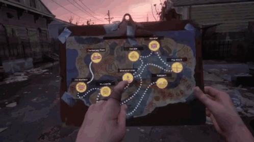 Map Leading To Ghost Town Walking Dead GIF