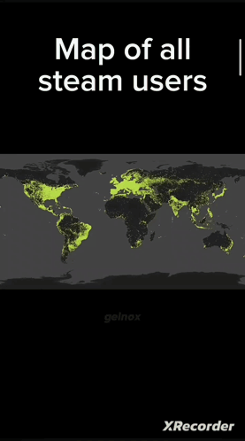 Map Of All Steam Users On Screen GIF