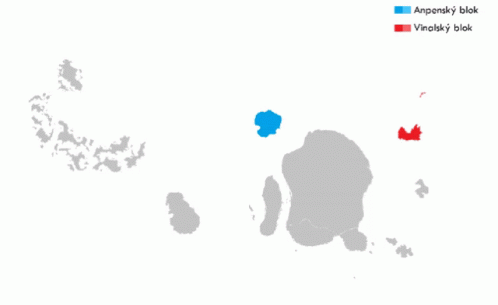 Map of Country with Anpensky Blok, Vinolsky Blok, Imperiální Blok
