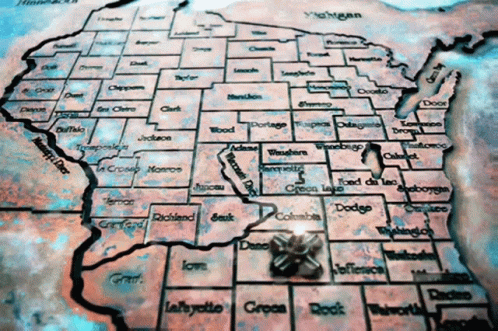 Map of Michigan and New York