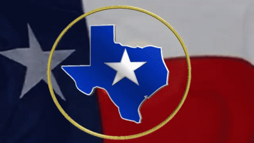 Map of Texas With White Star