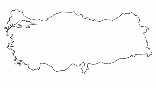 Map of Turkey With Skull and Crescent Moon