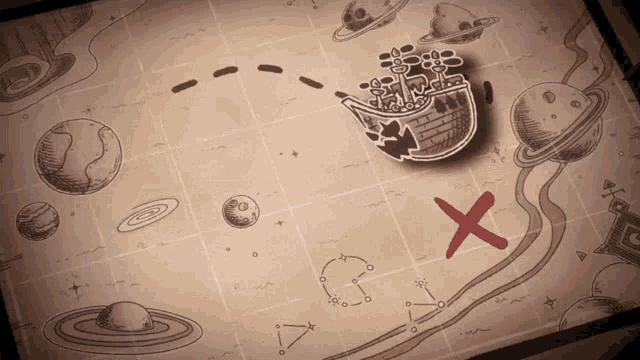Map Pirate Ship Motion Animation GIF