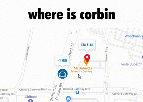 Map Showing Where Is Corbin GIF