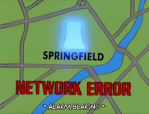 Map Springfield Network Error The Simpsons GIF