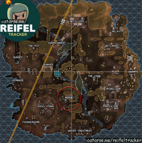 Map With Reiffel Tracker Sticker