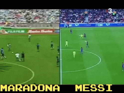 Maradona Vs Messi Goal GIF