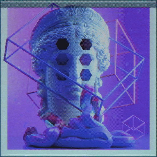 Marble Sculpture Six Eyes GIF