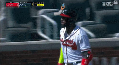 Marcell Ozuna Look Up GIF