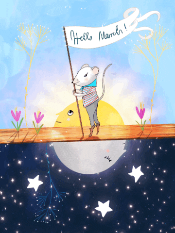 Welcoming March Animation GIF