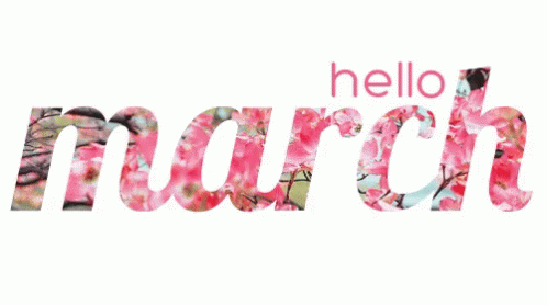 Pink Hello March GIF