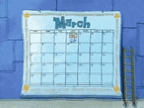 Spongebob Sticking March GIF