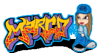 Marco Graffiti Name Graffiti Sticker GIF
