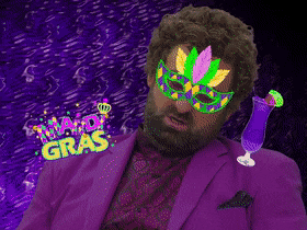 Mardi Gras Meme Bearded Man GIF