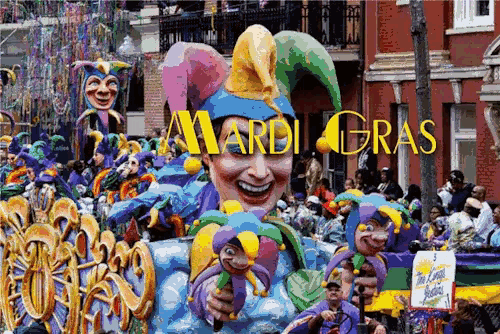 Mardi Gras Parade Street Floats GIF