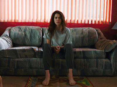 Margaret Qualley Couch Scene Maid Alexandra Russell GIF