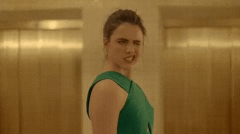 Margaret Qualley Funny Faces Expressions GIF
