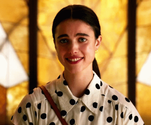 Margaret Qualley Nodding My Salinger Year Joanna Rakoff GIF