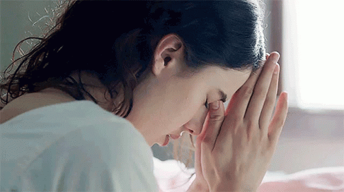 Margaret Qualley Praying Novitiate Sister Cathleen Harris GIF