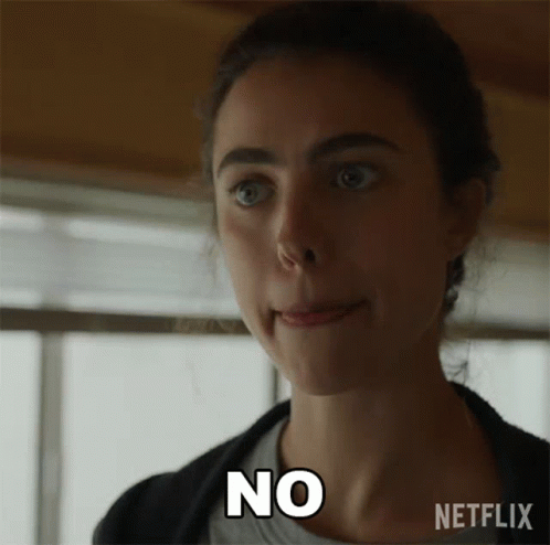 Margaret Qualley Shaking Head No Maid Alex GIF