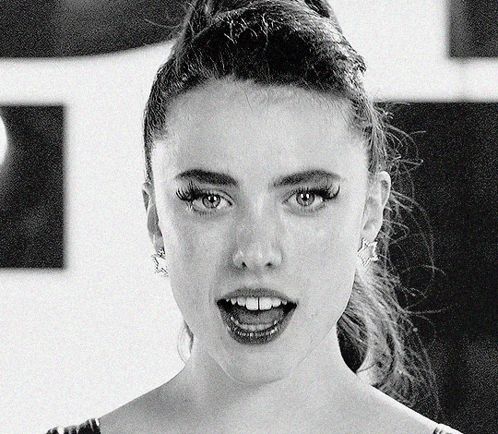 Margaret Qualley Sue The Substance Black And White GIF