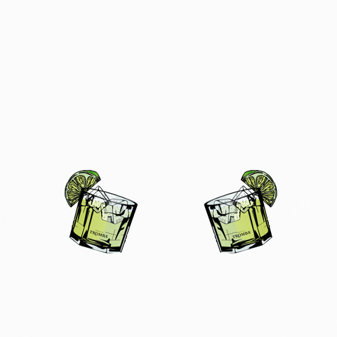 Margarita Glass Toast Animation GIF