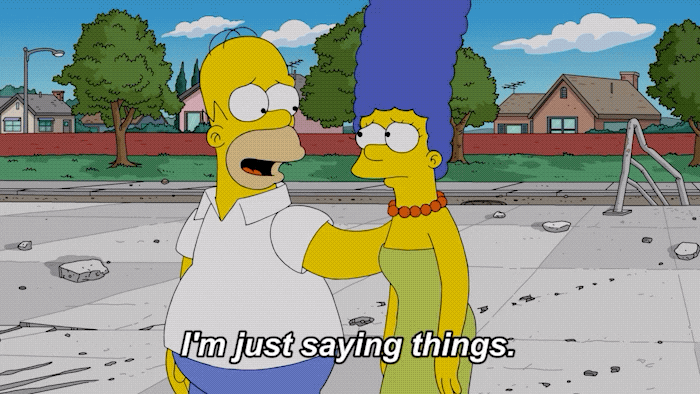 Marge And Homer Simpson Just Saying GIF