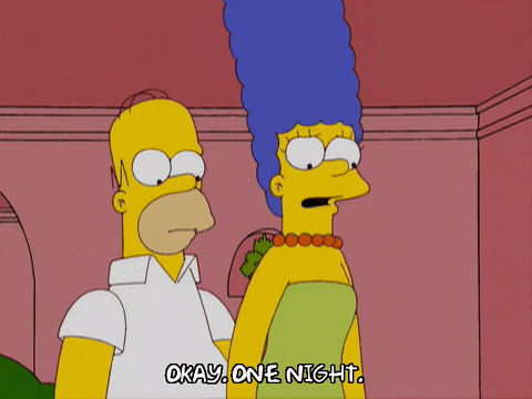 Marge And Homer Simpson Okay One Night GIF