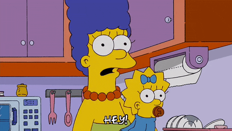 Marge And Maggie Simpsons Hey GIF