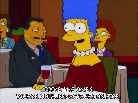 Marge Simpson At Fine Dining Restaurant GIF