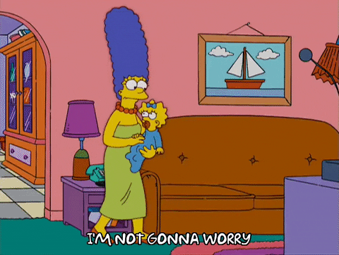 Marge Simpson Im Not Gonna Worry GIF