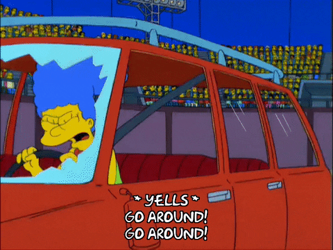 Marge Simpson In Car Go Around GIF