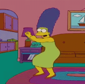 Marge Simpson In Green Dress GIF