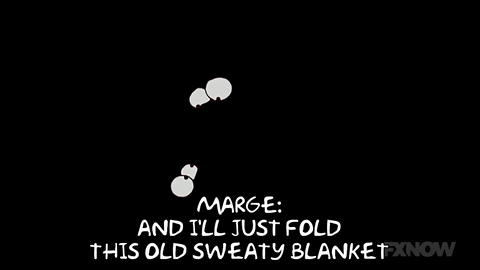 Marge Simpson Just Folded Old Sweaty Blanket GIF