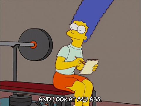 Marge Simpson Look At My Abs GIF