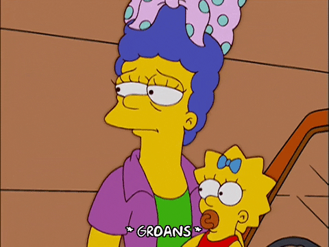Marge Simpson Looking Sleepy GIF