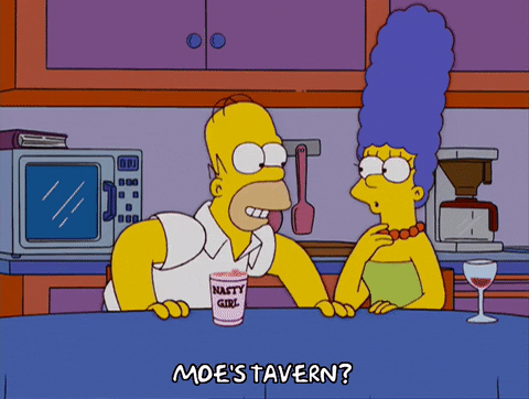 Marge Simpson Nasty Girl Moe's Tavern GIF