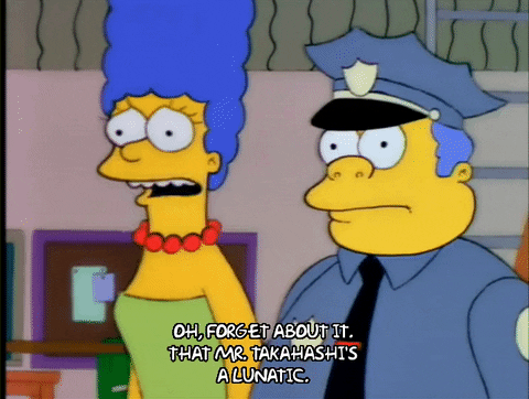 Marge Simpson Observing A Policeman The Simpsons GIF