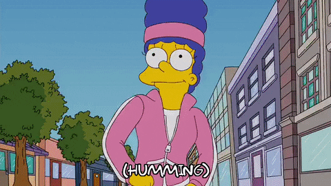 Marge Simpson Power Walking Humming GIF