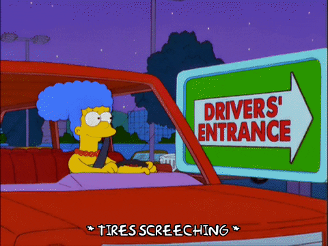Marge Simpson Putting On Helmet Before Driving GIF