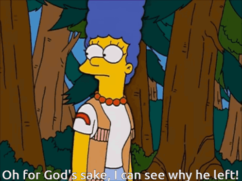 Marge Simpson Saying Oh For God's Sake