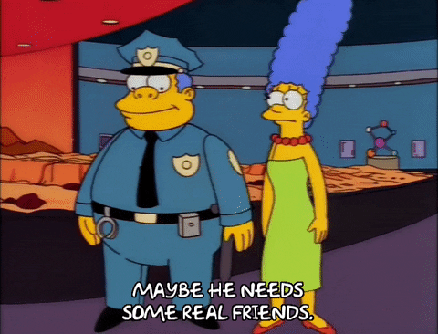 Marge Simpson Talking To Chief Wiggum GIF
