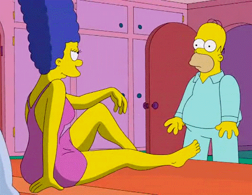 Marge Simpson Teasing Homer Simpson GIF
