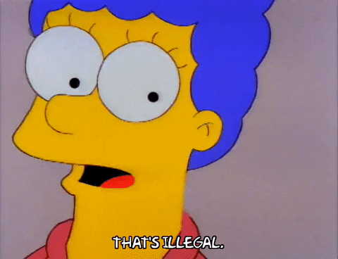 Marge Simpson Thats Illegal GIF