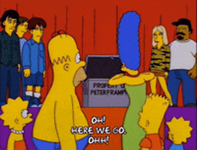 Marge Simpson To Homer And Here We Go GIF