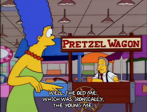 Marge Simpson Visiting Pretzel Wagon The Simpsons GIF