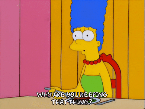 Marge Simpson Why Are You Keeping That Thing GIF