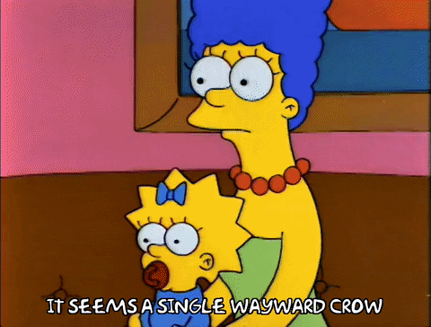 Marge Simpson With Maggie On Her Lap GIF