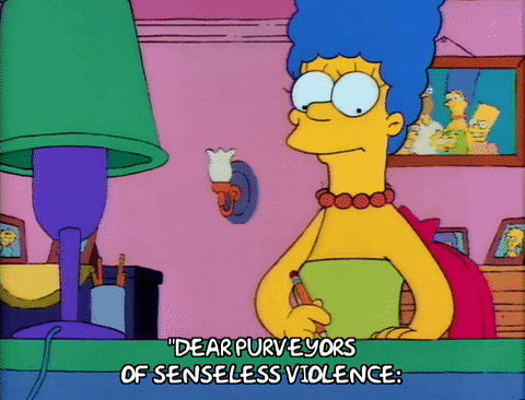 Marge Simpson Writing A Letter The Simpsons GIF